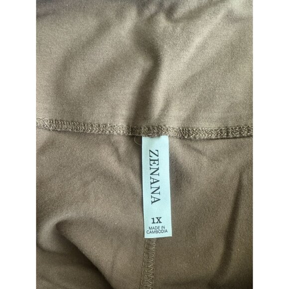 Zenana Plus Size Two Piece V-Neck Sweater & Legging Set Brown - Picture 8 of 11